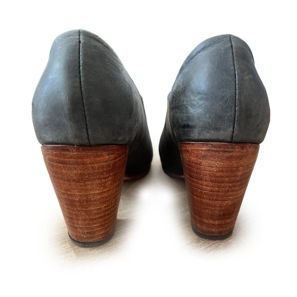 Nisolo Austin Mule Bootie Smoke Black Leather Stacked Heel Boot Size 8.5 - Picture 3 of 5